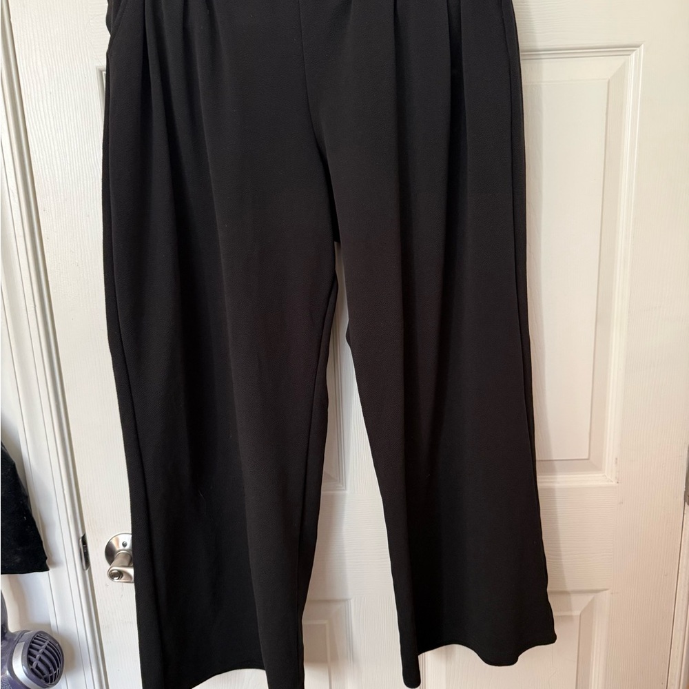 Terra & Sky Black Wide Leg Pants
